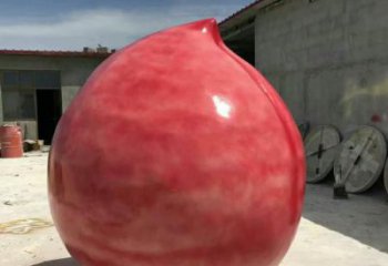 中式壽桃雕塑廠家 仿真小品 大型壽桃雕塑廠
