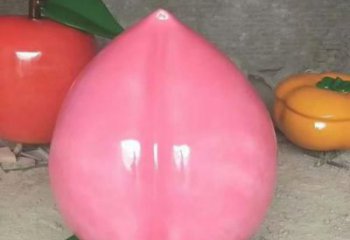 大型壽桃雕塑廠家 彩繪小品 抽象壽桃雕塑價格