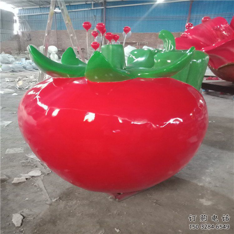 廣場番茄雕塑廠家 烤漆小品 仿真番茄雕塑價(jià)格