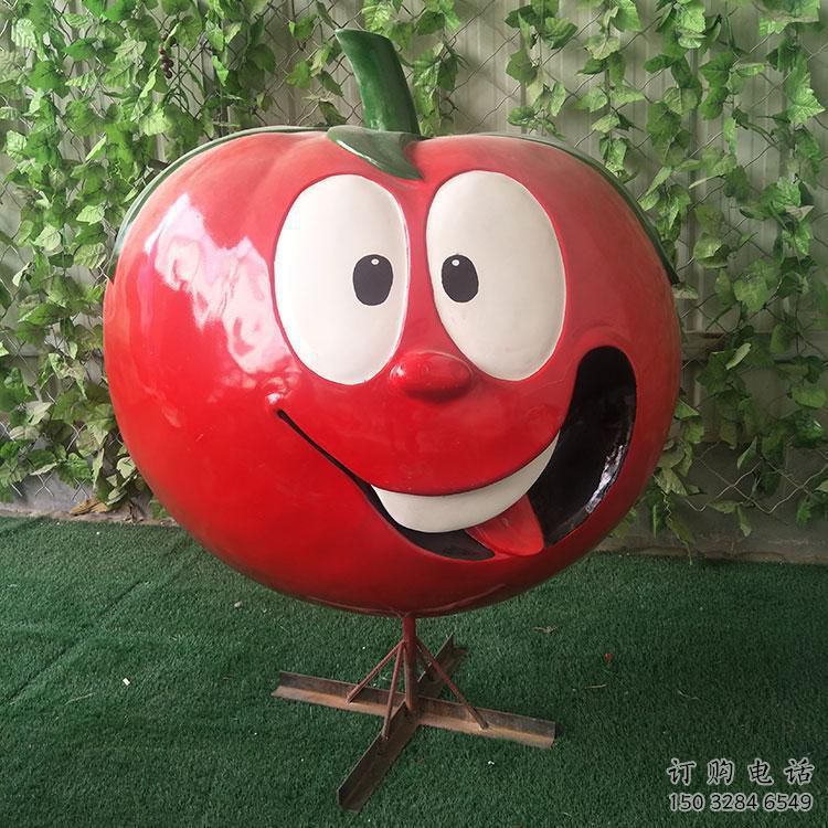 庭院番茄雕塑廠家 草地小品 現代番茄雕塑廠