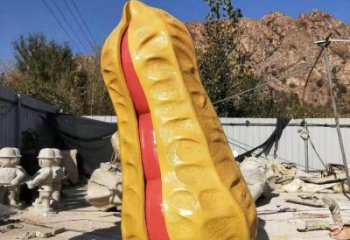 烤漆花生雕塑廠家 公園小品 戶外不銹鋼花生雕塑廠