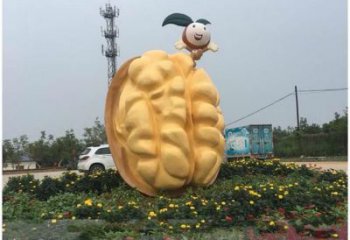 中式核桃雕塑廠家 公園小品 游樂場核桃雕塑廠