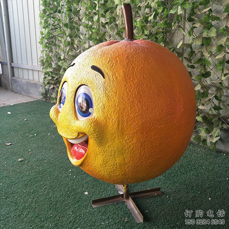 噴漆橙子雕塑廠家 中式小品 草地橙子雕塑廠