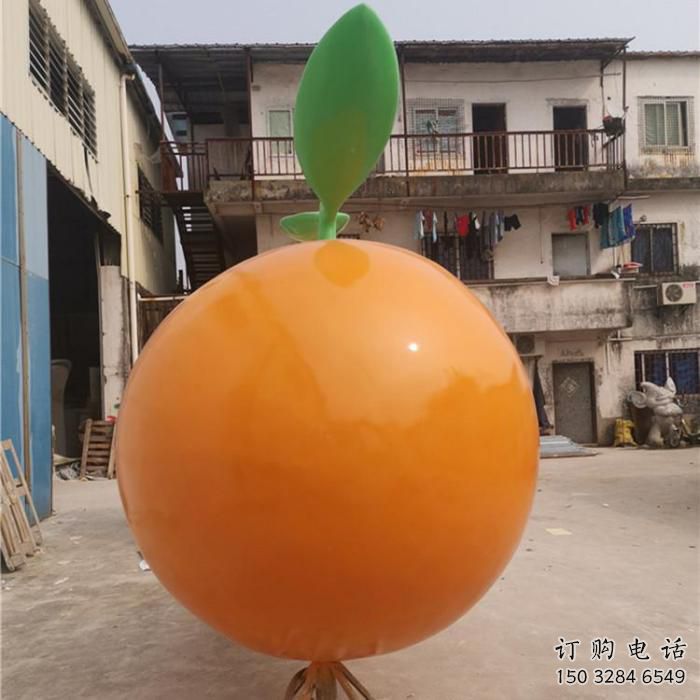 仿真橙子雕塑廠家 現代擺件 創意橙子雕塑價格