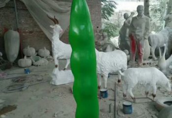 抽象豆角雕塑廠家 現代公園小品 仿真豆角雕塑制作