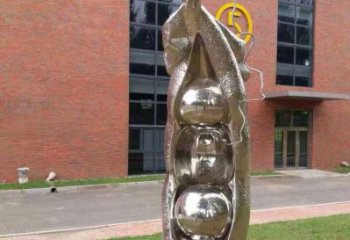 鏡面豆角雕塑廠家 大型擺件 戶外不銹鋼豆角雕塑價格