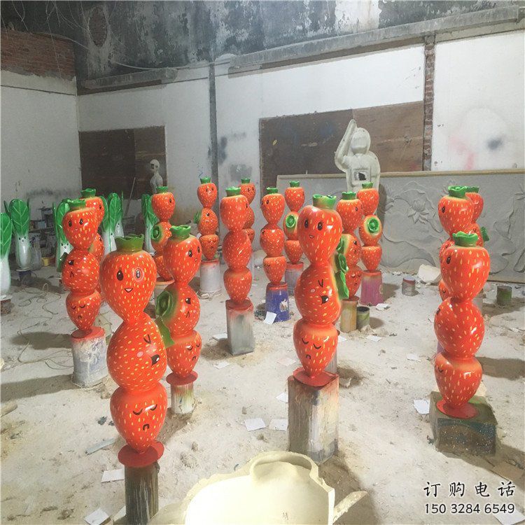 抽象胡蘿卜雕塑廠家  抽象小品 戶外胡蘿卜雕塑制作