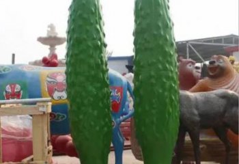 現代黃瓜雕塑廠家 大型別墅區擺件 大型黃瓜雕塑制作