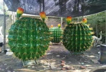 抽象仙人掌雕塑廠家 戶外創(chuàng)意小品 現(xiàn)代仙人掌雕塑制作
