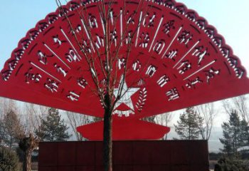 創意窗花雕塑廠家 鏤空小品 公園不銹鋼窗花雕塑廠