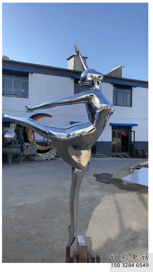鏡面美女雕塑廠家 大型擺件 現代不銹鋼美女雕塑廠