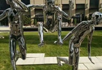 體育兒童雕塑廠家 運動小品擺件  大型不銹鋼兒童雕塑廠