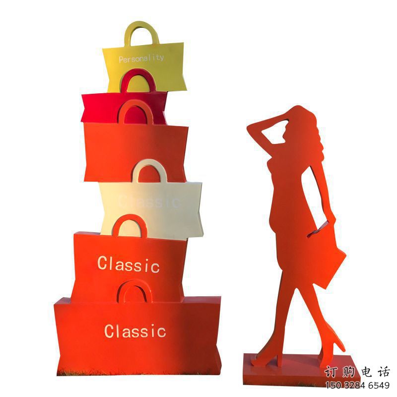 幾何女孩雕塑廠家 幼兒園小品 烤漆不銹鋼女孩雕塑加工廠