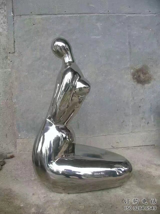 現代女人體雕塑廠家 大型別墅區擺件 歐式不銹鋼女人體雕塑廠