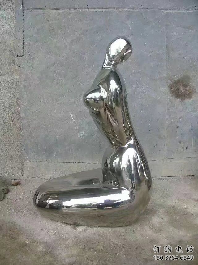 抽象女人體雕塑廠家 公園小品 創(chuàng)意不銹鋼女人體雕塑廠