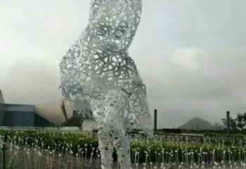 抽象少女雕塑廠家 現代小品 大型不銹鋼少女雕塑報價