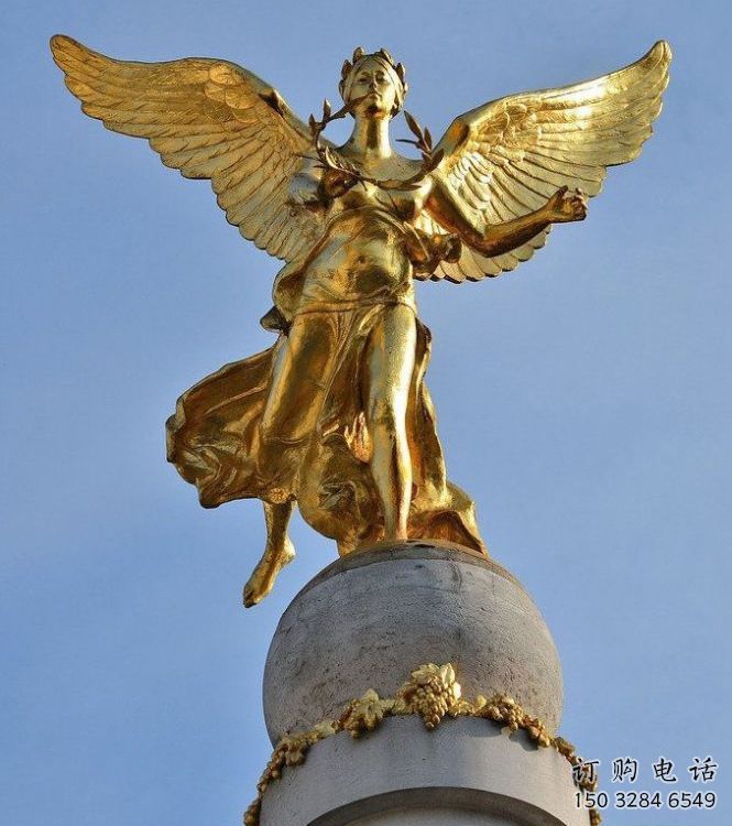鍍金天使雕塑廠家 鑄造擺件  不銹鋼廣場天使雕塑特點