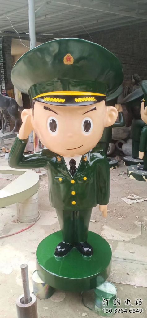 彩繪紅軍雕塑廠家 戶外擺件 街頭紅軍雕塑價格