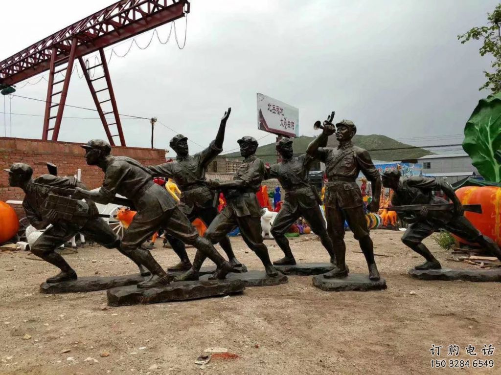 黨建紅軍雕塑廠家 異形小品 廣場紅軍雕塑廠