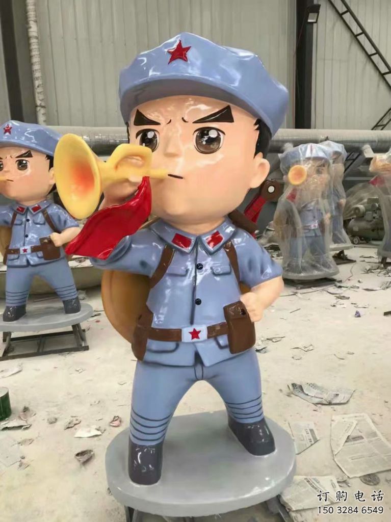 仿真紅軍雕塑廠家 現代擺件 部隊紅軍雕塑生產制作