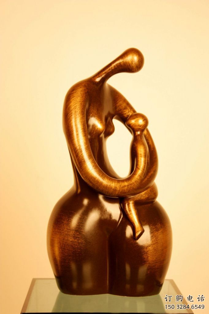 公園母子雕塑廠家 戶外擺件 抽象不銹鋼母子雕塑廠