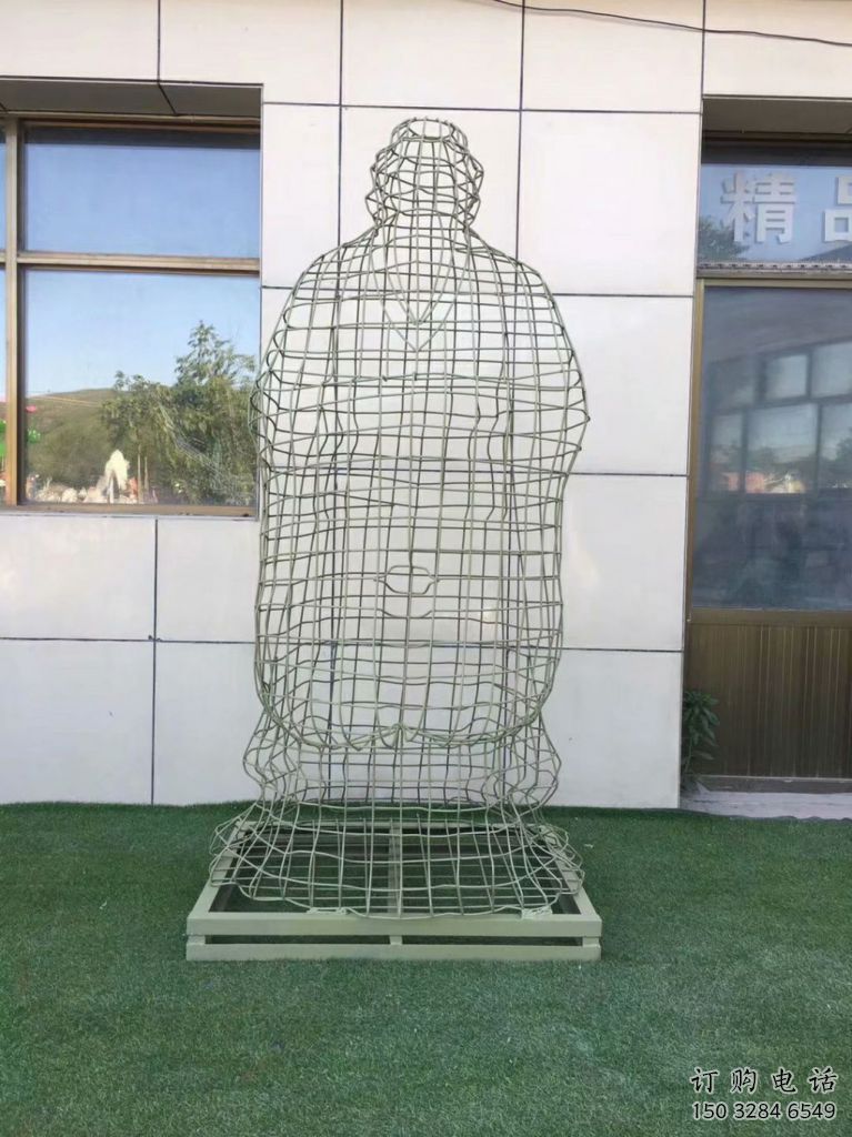 幾何孔子雕塑廠家  校園小品  現代鏤空孔子雕塑加工廠