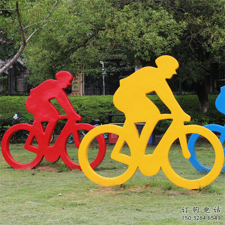 剪影騎車雕塑廠家 園林小品 現(xiàn)代不銹鋼騎車雕塑廠