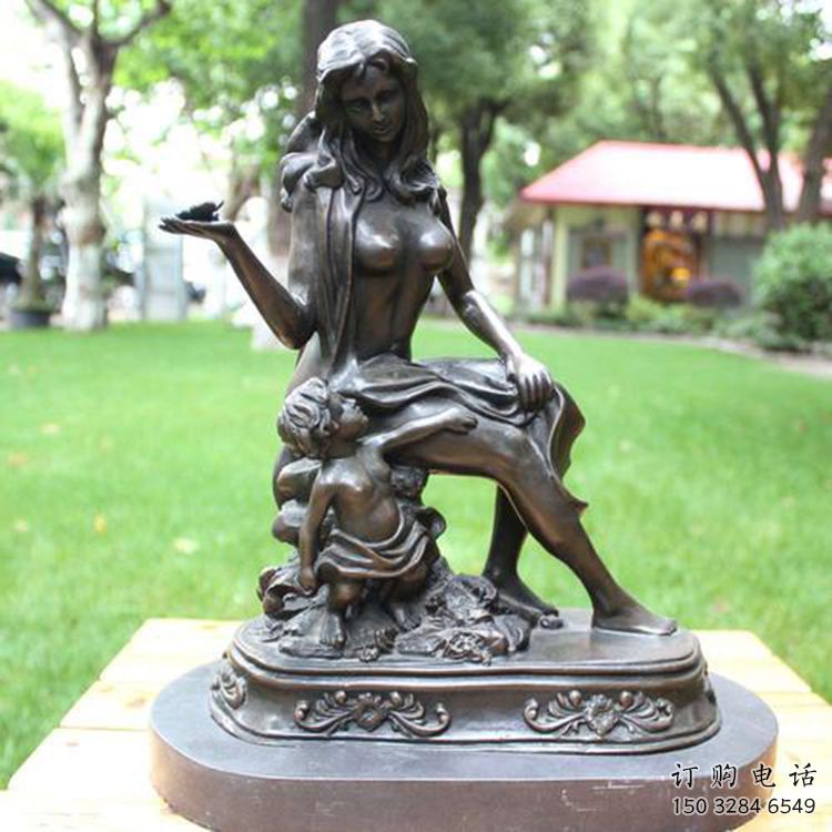 廣場母愛雕塑廠家 戶外小品  現代不銹鋼母愛雕塑廠