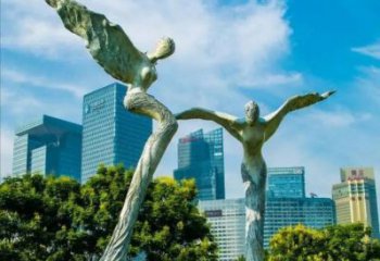 創意飛人雕塑廠家 歐式小品 公園不銹鋼飛人雕塑定做