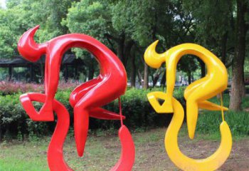 幾何騎車雕塑廠家 幼兒園小品 創(chuàng)意不銹鋼騎車雕塑廠