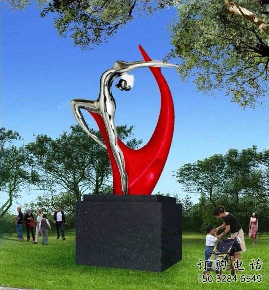 廣場體操雕塑廠家 公園小品  幾何不銹鋼體操雕塑廠