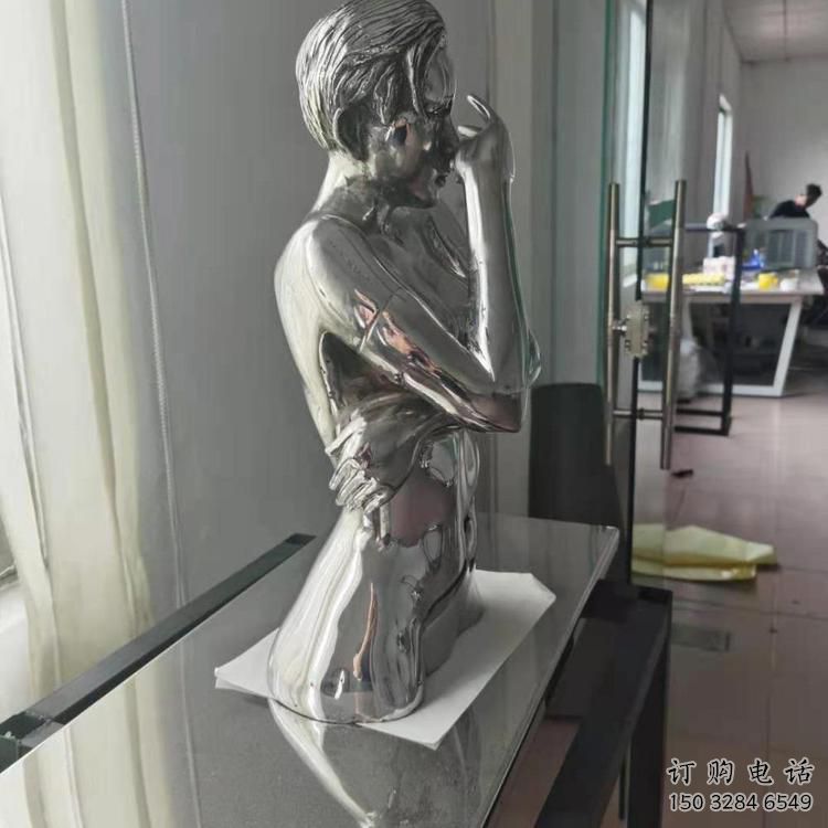 戶外肖像雕塑廠家  鏡面小品  現代不銹鋼肖像雕塑廠