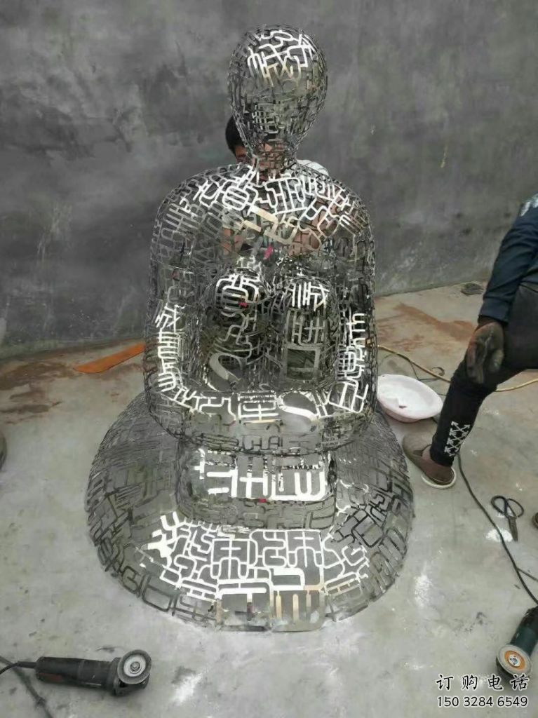 鏤空肖像雕塑廠家 創(chuàng)意小品  現(xiàn)代不銹鋼肖像雕塑廠