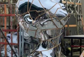 鏡面頭像雕塑廠家 大型擺件 創(chuàng)意不銹鋼頭像雕塑廠