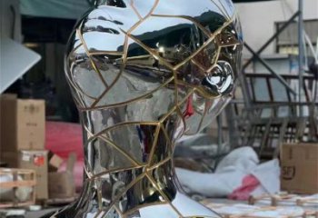 抽象肖像雕塑廠家  鏡面小品  創(chuàng)意不銹鋼肖像雕塑廠