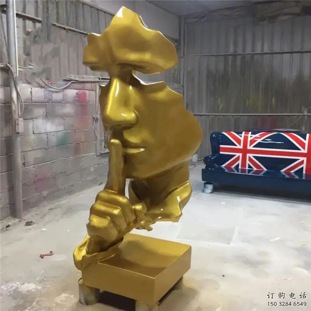 異形人臉雕塑廠家 現(xiàn)代公園小品  廣場(chǎng)不銹鋼人臉雕塑廠