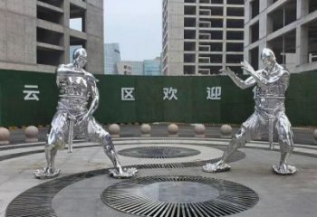 中式武士雕塑廠家 現代創意小品  戶外武士雕塑廠