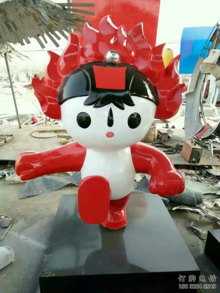 彩繪福娃雕塑廠家  現(xiàn)代擺件 街頭不銹鋼福娃雕塑廠