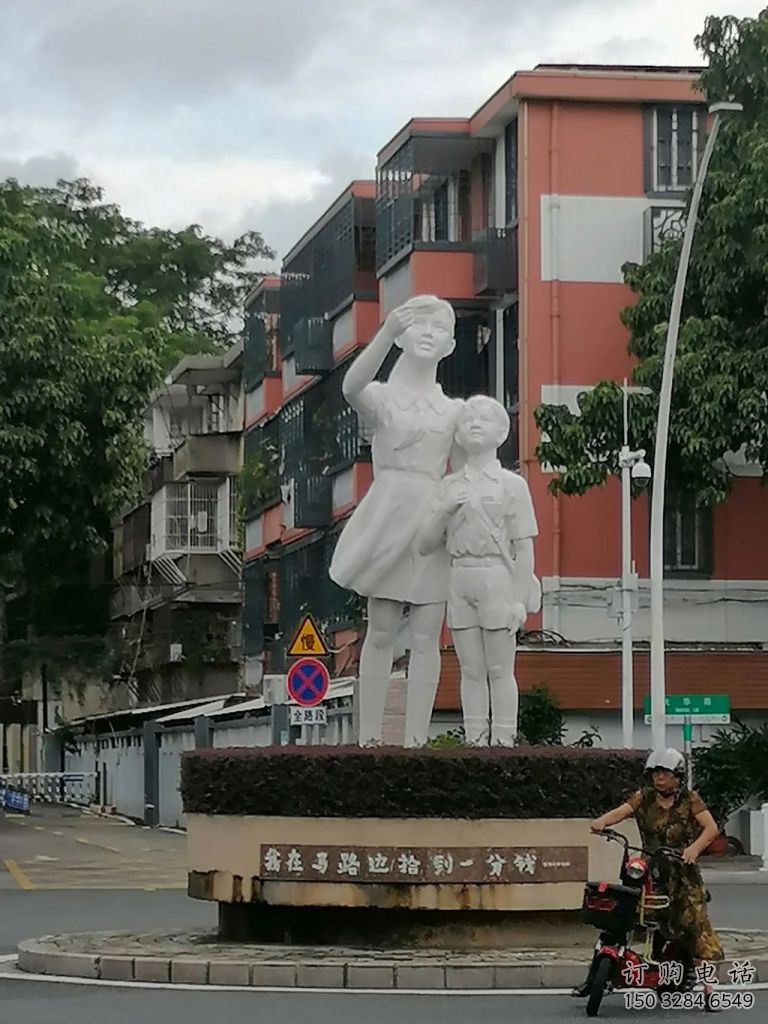 希望少先隊雕塑廠家 教育校園小品 制作不銹鋼少先隊雕塑