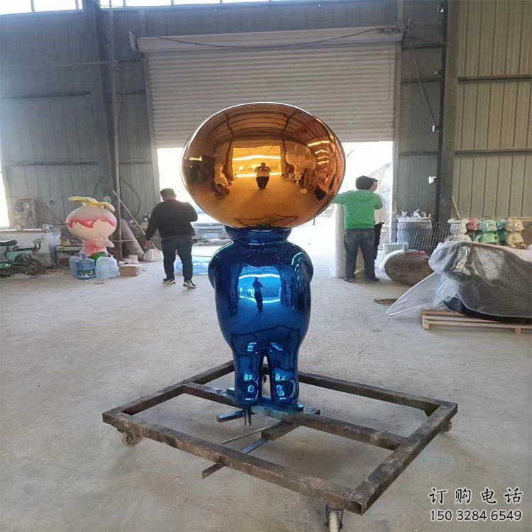 電鍍人偶雕塑廠家 園林擺件   戶外不銹鋼人偶雕塑廠