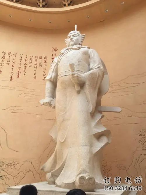 公園岳飛雕塑廠家 戶外擺件  現(xiàn)代岳飛雕塑加工廠