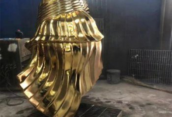 鍍金人偶雕塑廠家 抽象擺件  創意不銹鋼人偶雕塑廠