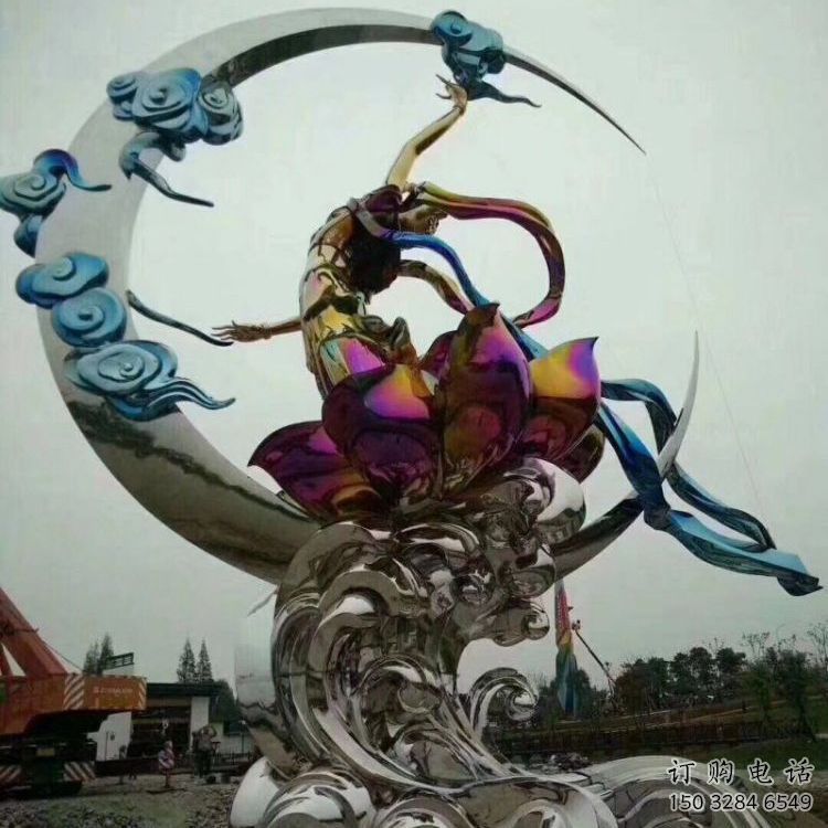 創意仙女雕塑廠家  戶外小品 公園不銹鋼仙女雕塑廠
