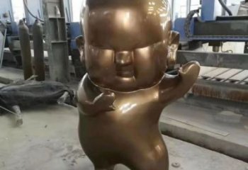 烤漆嬰兒雕塑廠家  園林小品  仿古不銹鋼嬰兒雕塑廠