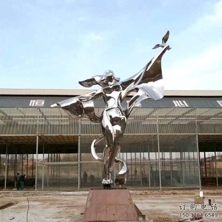 創意舞者雕塑廠家  戶外擺件小品 公園不銹鋼舞者雕塑廠