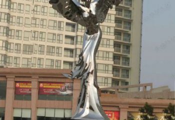 鏡面女神雕塑廠家 大型擺件  戶外不銹鋼女神雕塑擺件