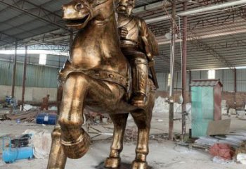 街頭騎士雕塑廠家 大型別墅區擺件  仿古騎士雕塑制作