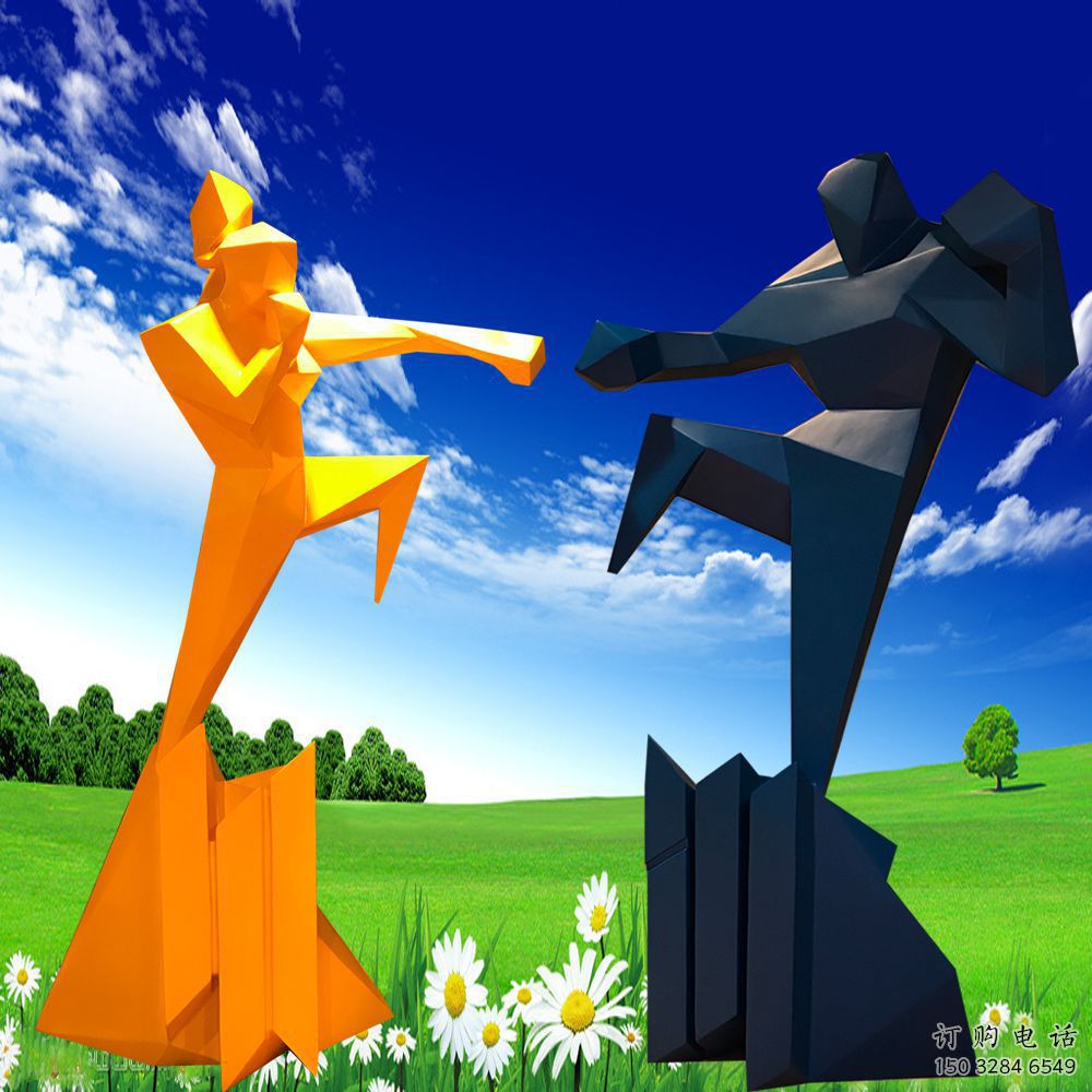 烤漆青少年雕塑廠(chǎng)家  戶(hù)外體育小品  抽象不銹鋼青少年雕塑廠(chǎng)