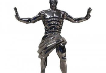 現代男子雕塑廠家 大型別墅區擺件  戶外不銹鋼男子雕塑制作