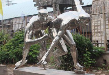 廣場青少年雕塑廠家  體育運動小品  戶外不銹鋼青少年雕塑廠